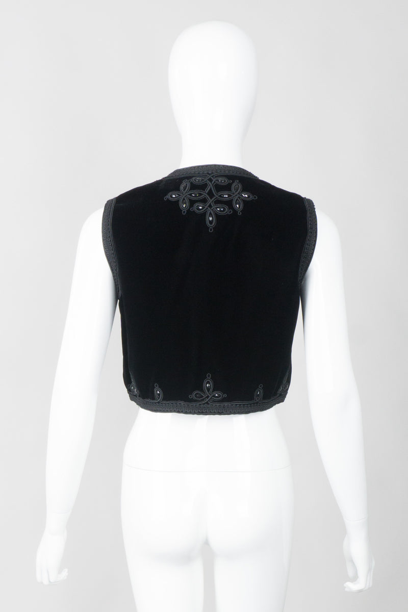 Oscar de la Renta Vintage Embellished Velvet Vest & Skirt Set