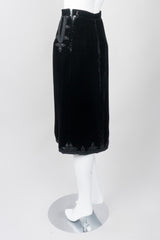 Oscar de la Renta Vintage Embellished Velvet Vest & Skirt Set