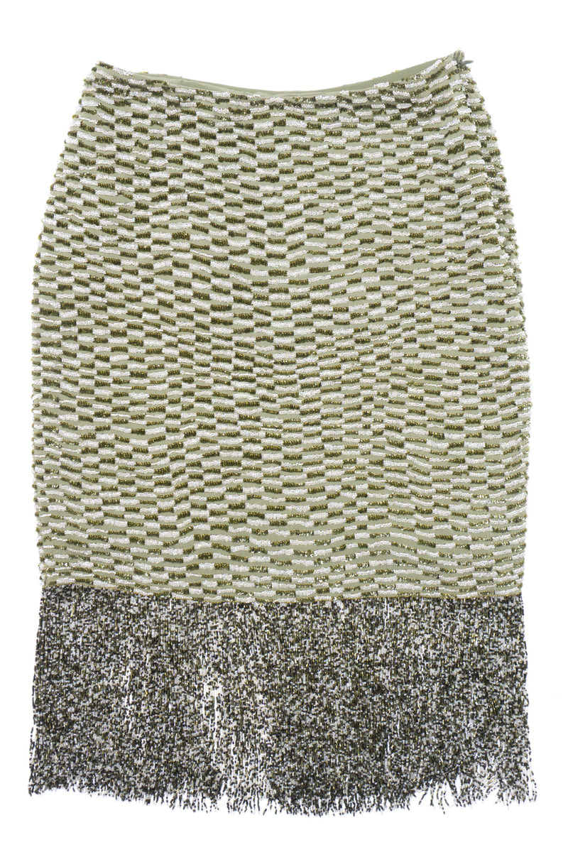 Carolina Herrera Bead Fringe Skirt