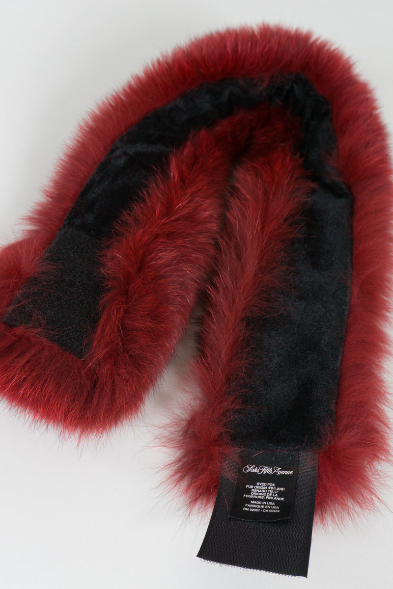 Saks Fifth Avenue Dramatic Fox Fur Collar Scarf