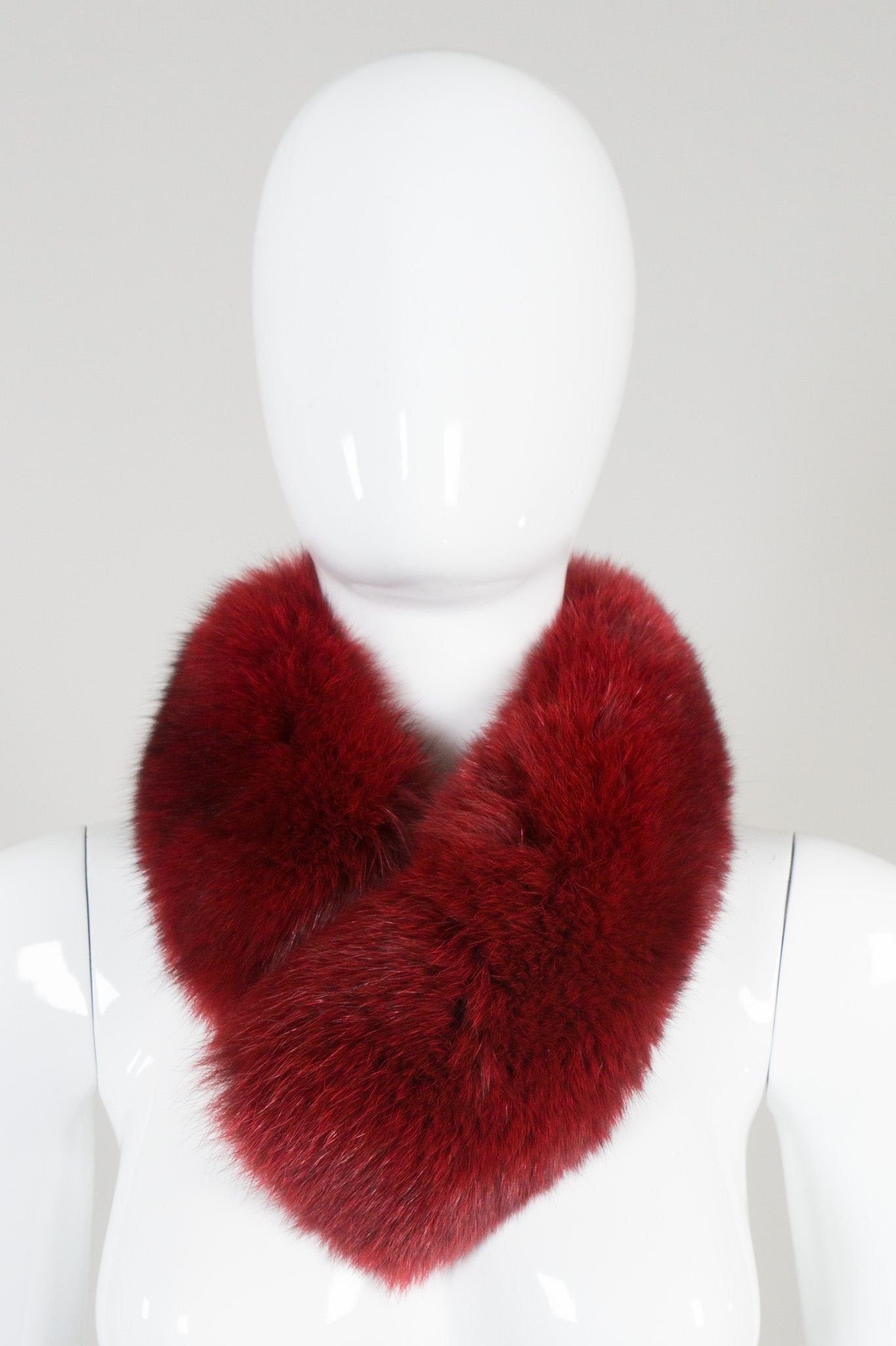 Saks Fifth Avenue Dramatic Fox Fur Collar Scarf