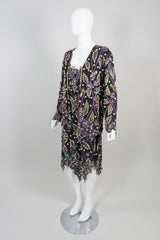 Lillie Rubin Vintage Beaded Leaf Open Jacket