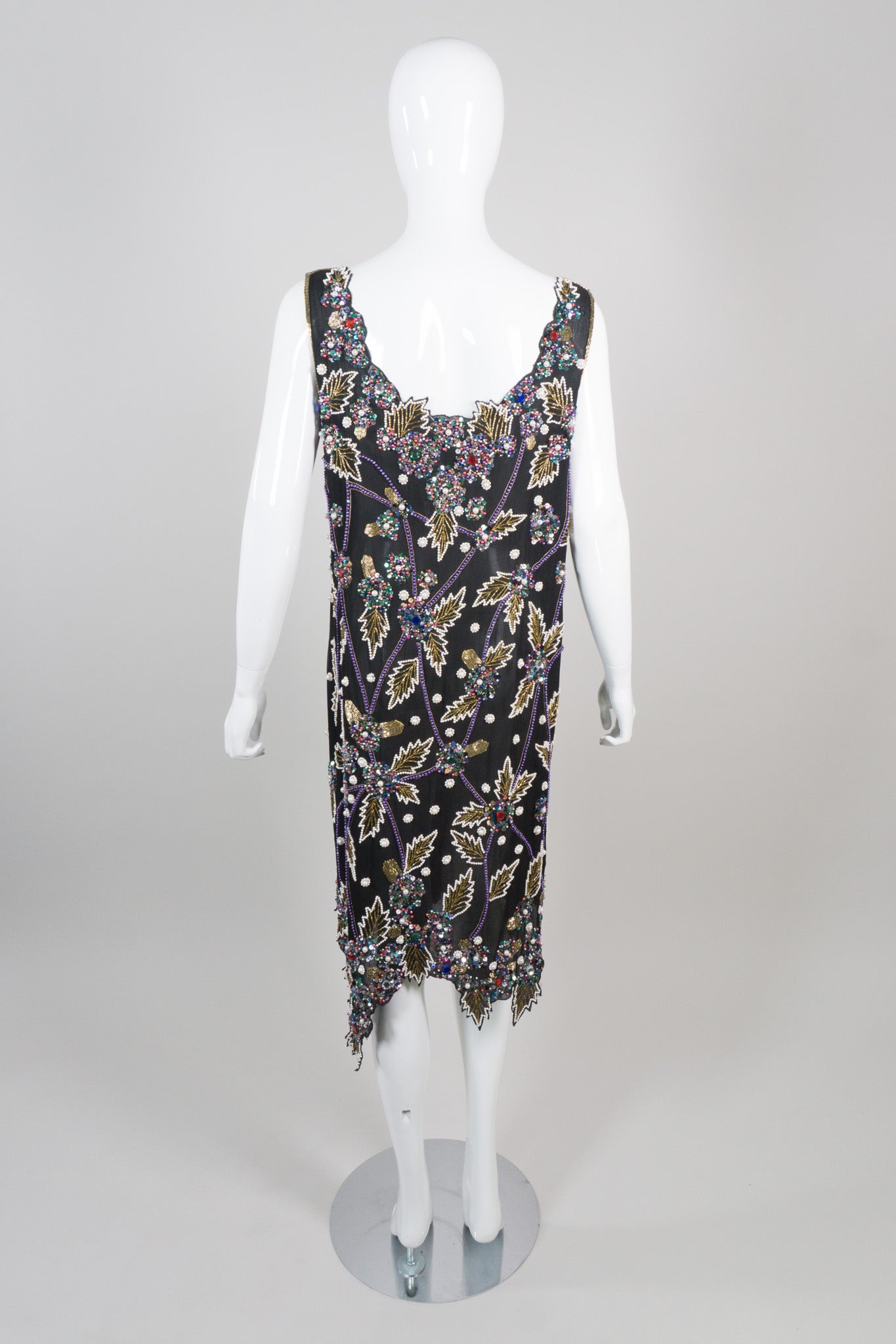 Liilie Rubin Vintage Beaded Leaf Sheath Dress