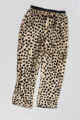 Cassandra Stone Vintage Gold Leopard Animal Sequin Jogger Pant