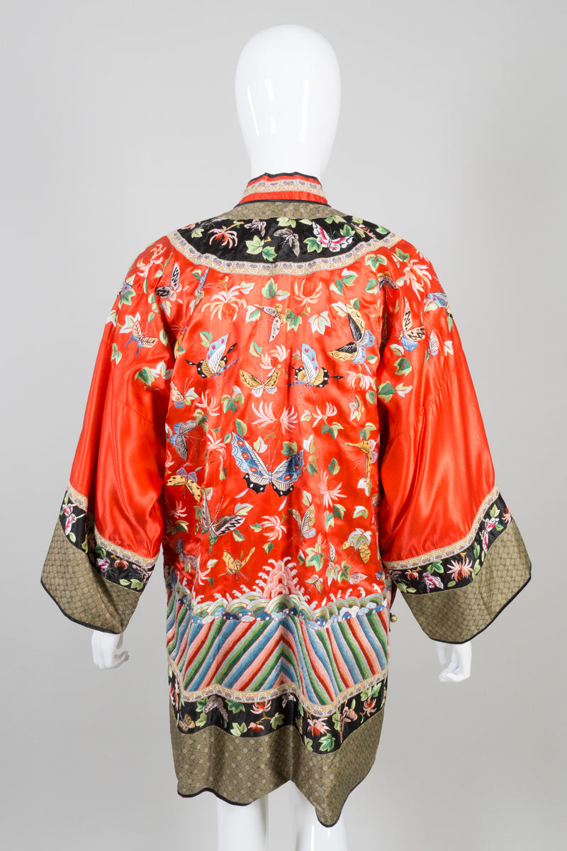 Vintage Chinese Rainbow Butterfly Embroidered Jacket