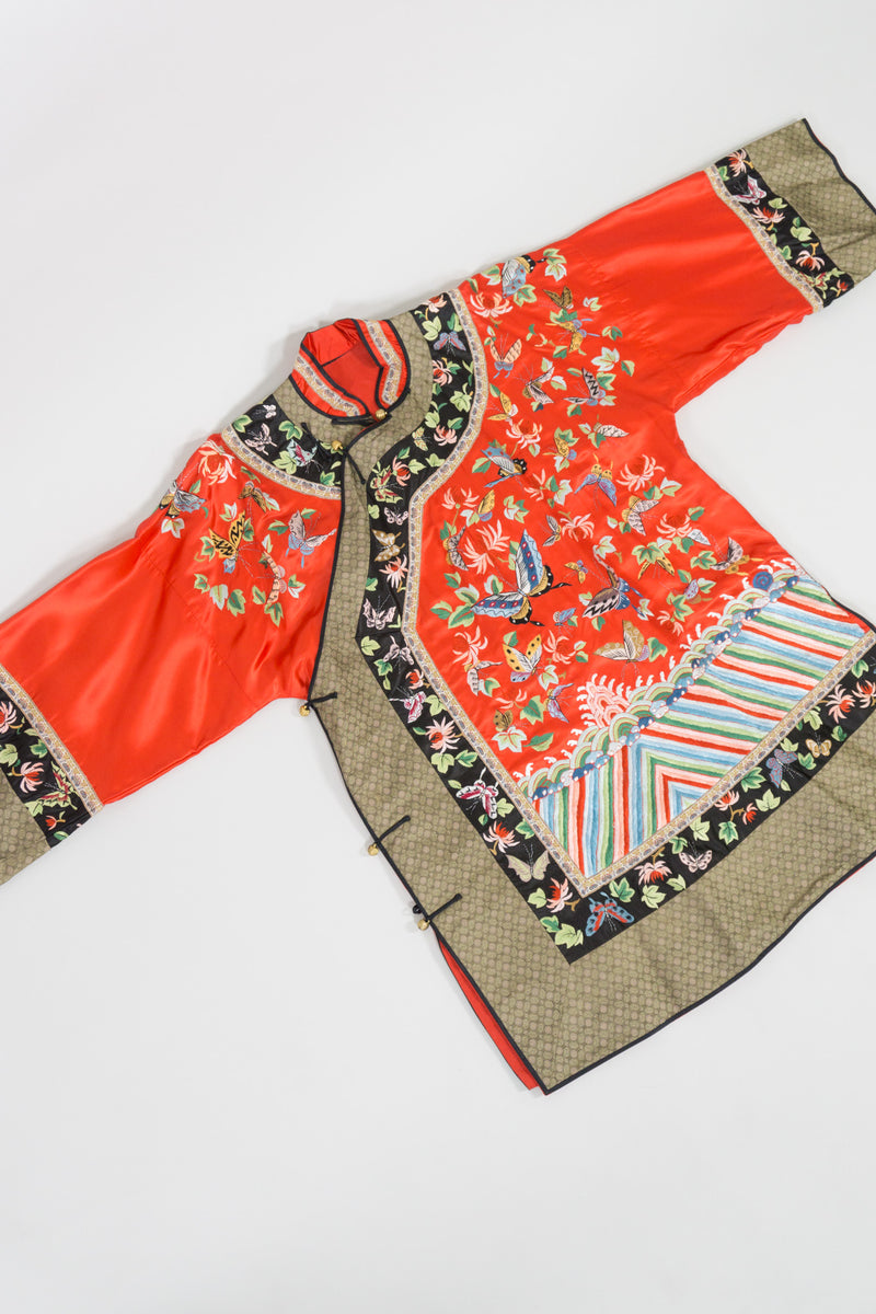 Vintage Chinese Rainbow Butterfly Embroidered Jacket