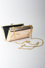 Walborg Rose Gold Mirror Metal Disco Clutch Minaudiere