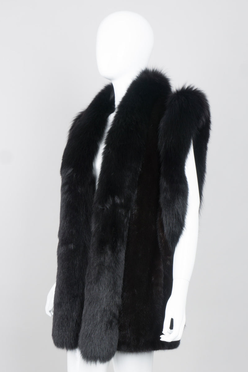 Vintage Long Mink & Fox Fur Vest