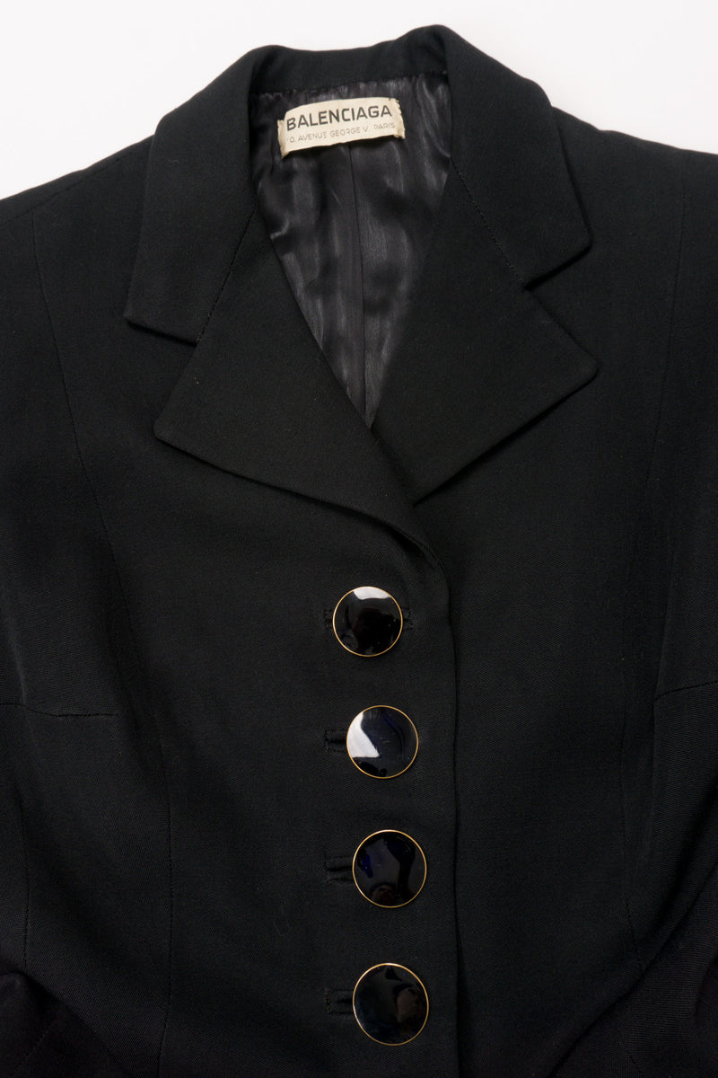 Balenciaga Vintage 50s Sculpted Button Jacket