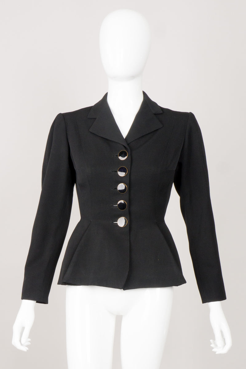 Balenciaga Vintage 50s Sculpted Button Jacket