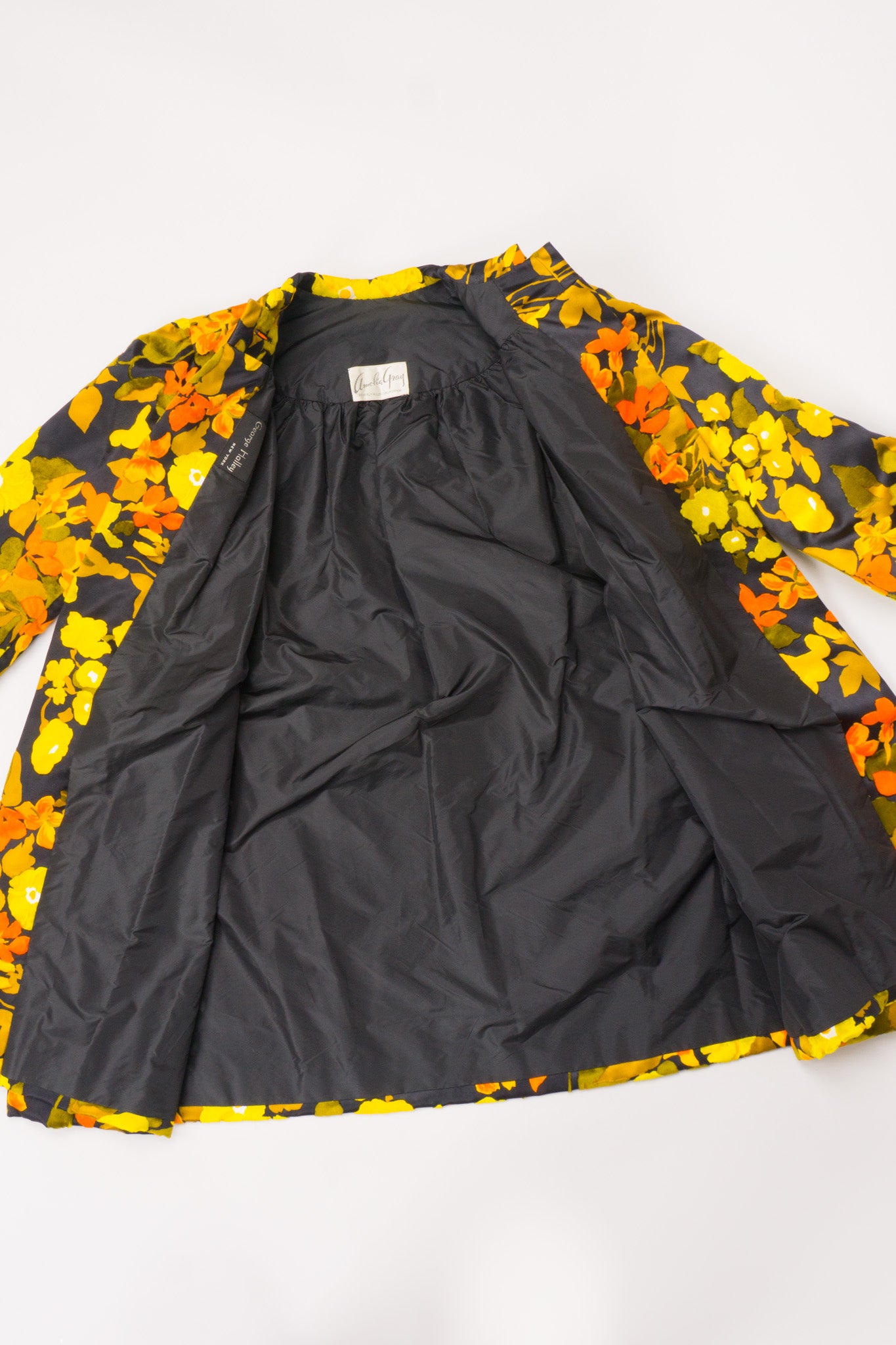 George Halley Fall Floral Velvet Pile Coat