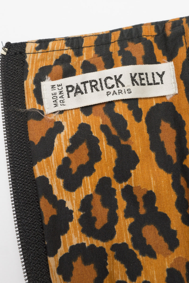 Patrick Kelly Rare Collectable Leopard Print Animal Bustier Dress