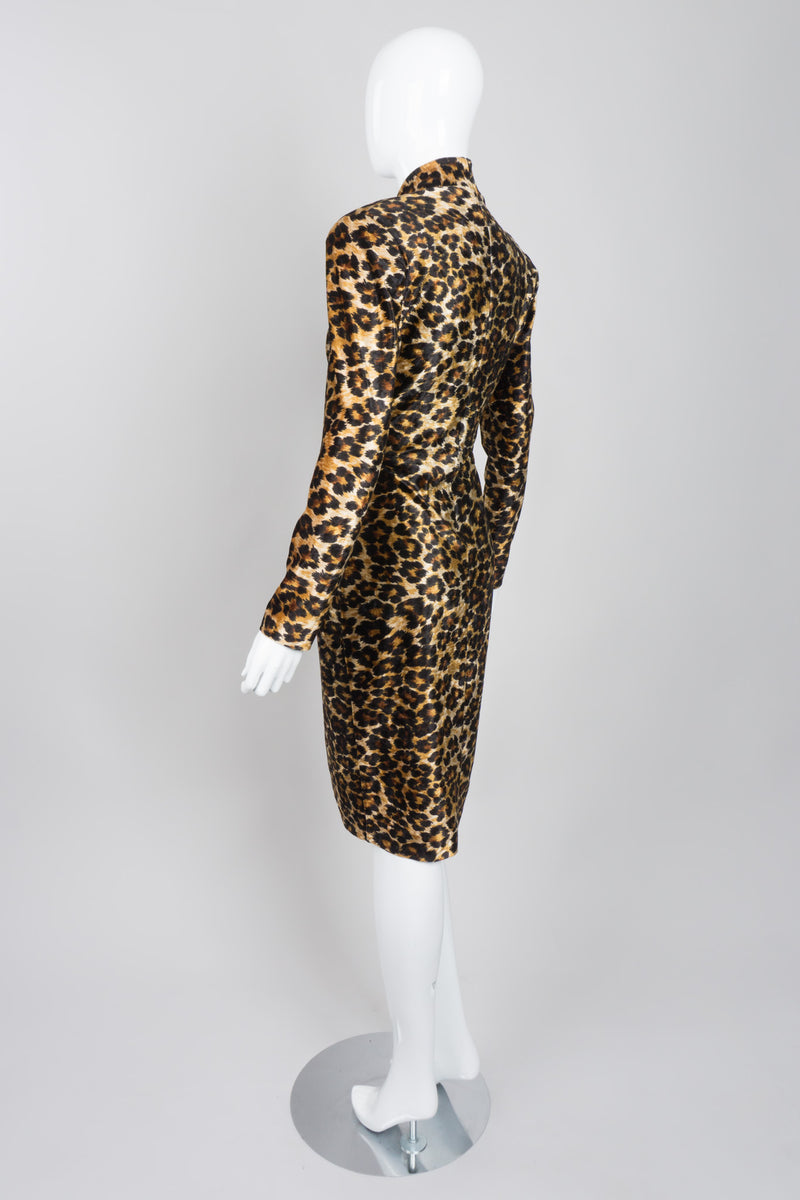 Patrick Kelly Rare Vintage Stretch Velvet Leopard Cocktail Dress