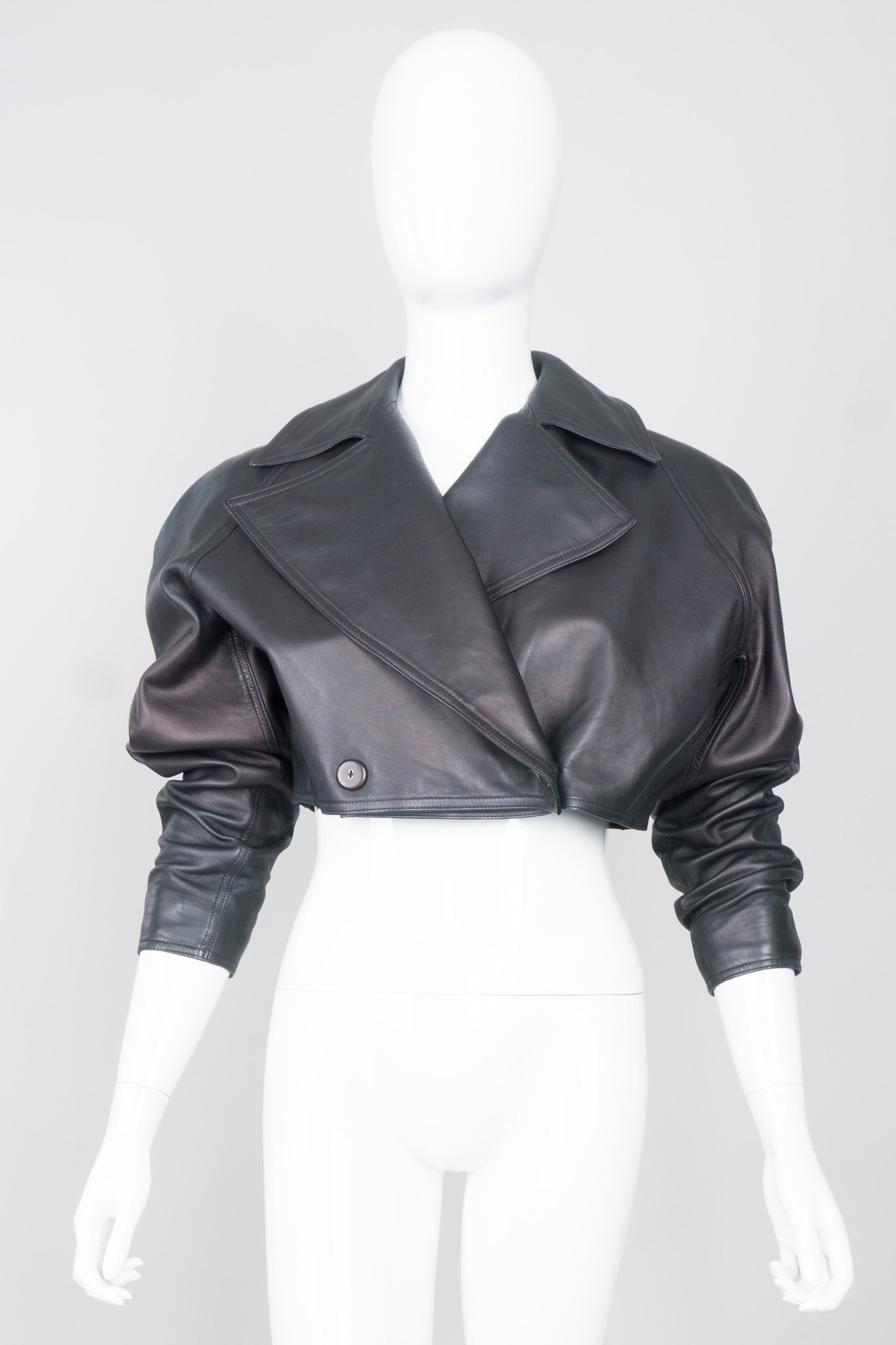 Alaïa Cropped Leather Biker Jacket