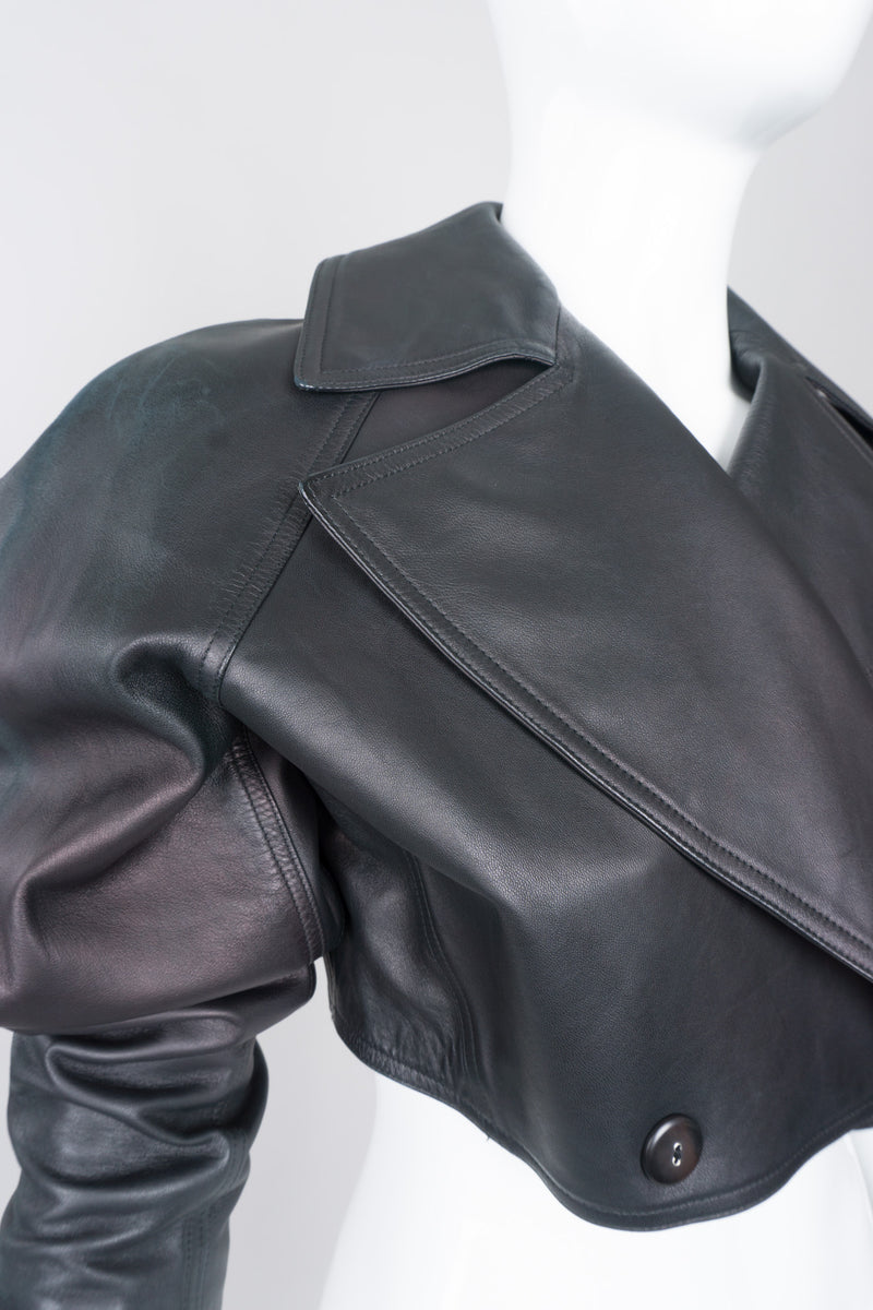 Alaïa Cropped Leather Biker Jacket