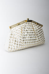 Finesse LaModel Woven Leather Lamé Bottega Veneta Inspired Vintage Bag