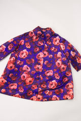 Originale Classic Silk Floral Cocoon Coat 