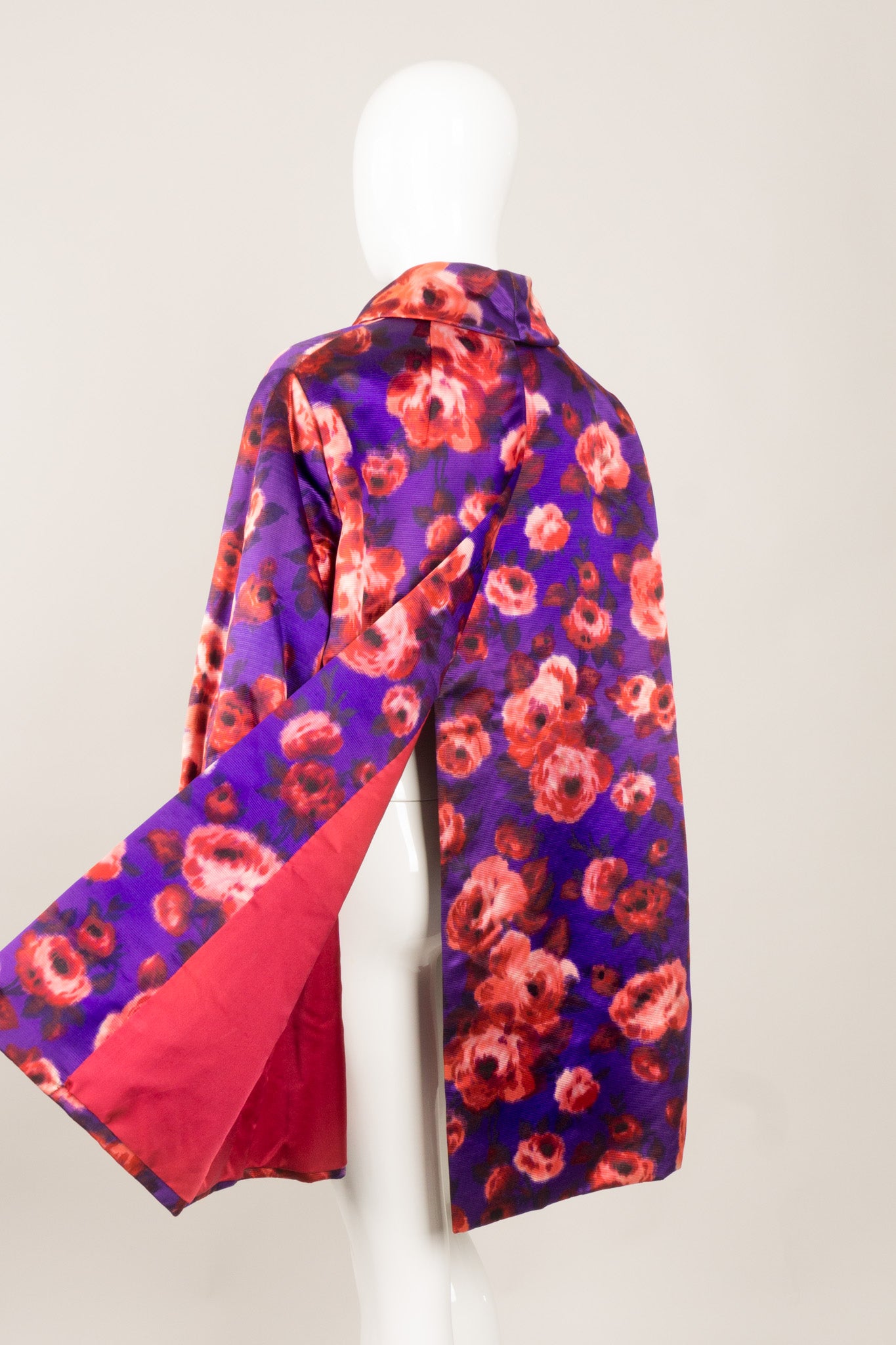 Originale Classic Silk Floral Cocoon Coat 