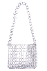 Walborg Silver Metal Link Bag Inspired by Paco Rabanne