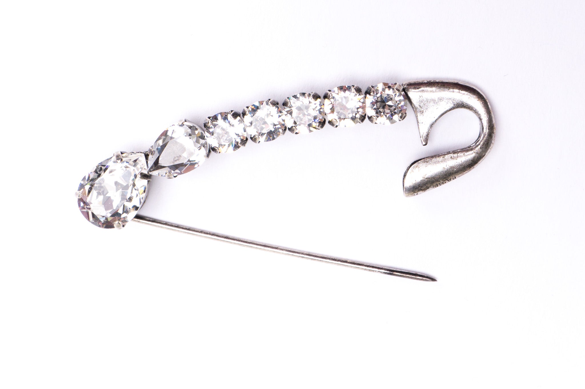 Sonia Rykiel Crystal Embellished Safety Pin Brooch