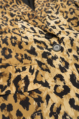 The Works Leopard Print Washed Silk Blazer