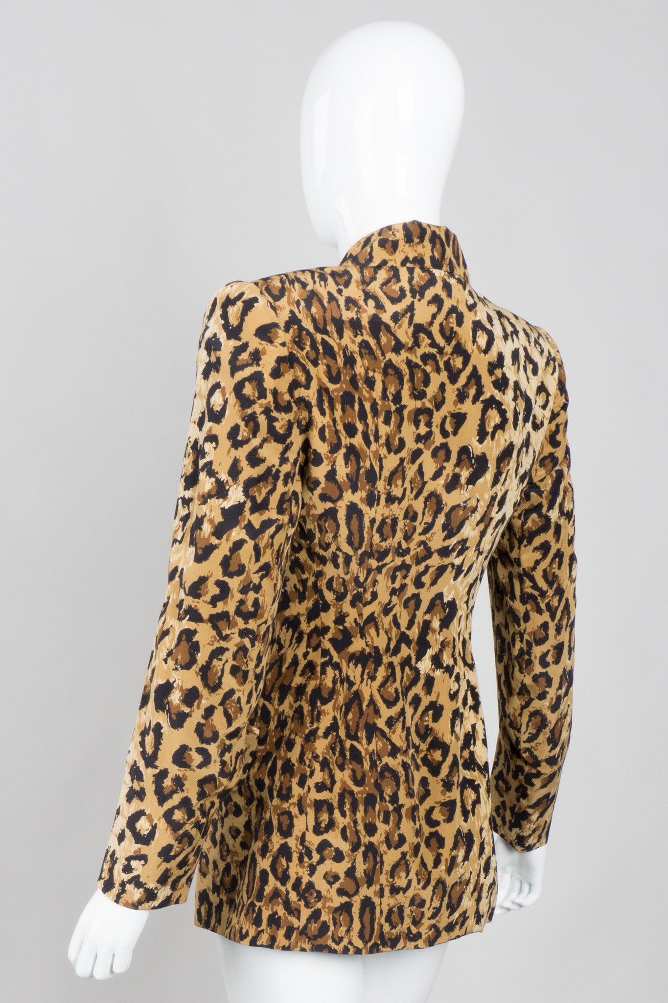 The Works Leopard Print Washed Silk Blazer