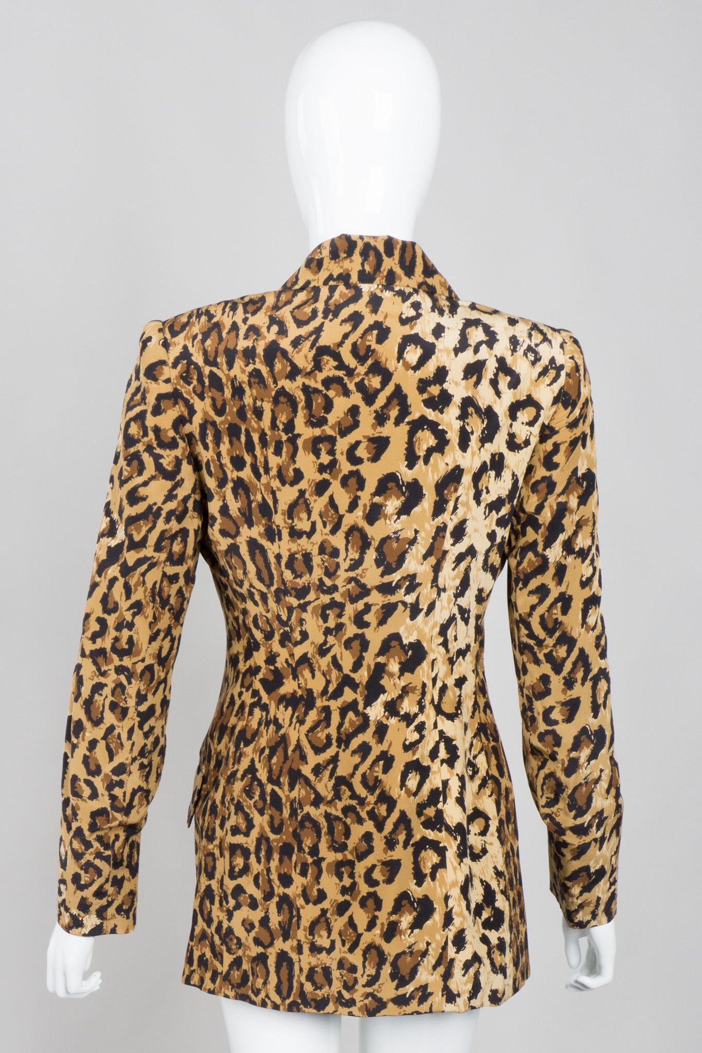 The Works Leopard Print Washed Silk Blazer