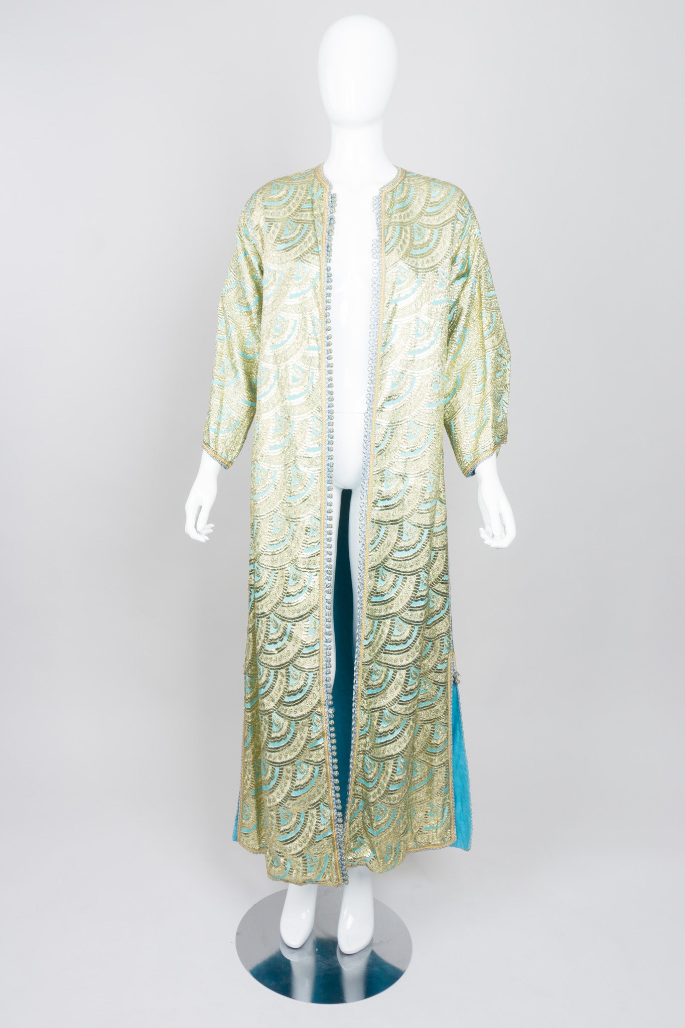 Maroc Vintage Gold Brocade Moroccan Caftan Robe