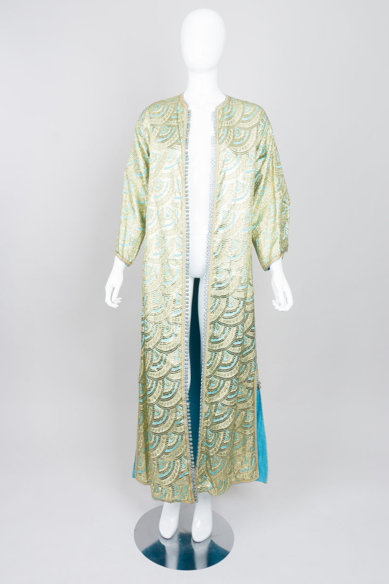 Maroc Vintage Gold Brocade Moroccan Caftan Robe