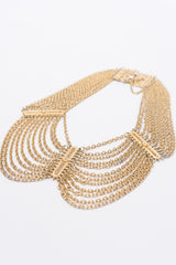 Vintage Etruscan Filigree Chain Collar Necklace