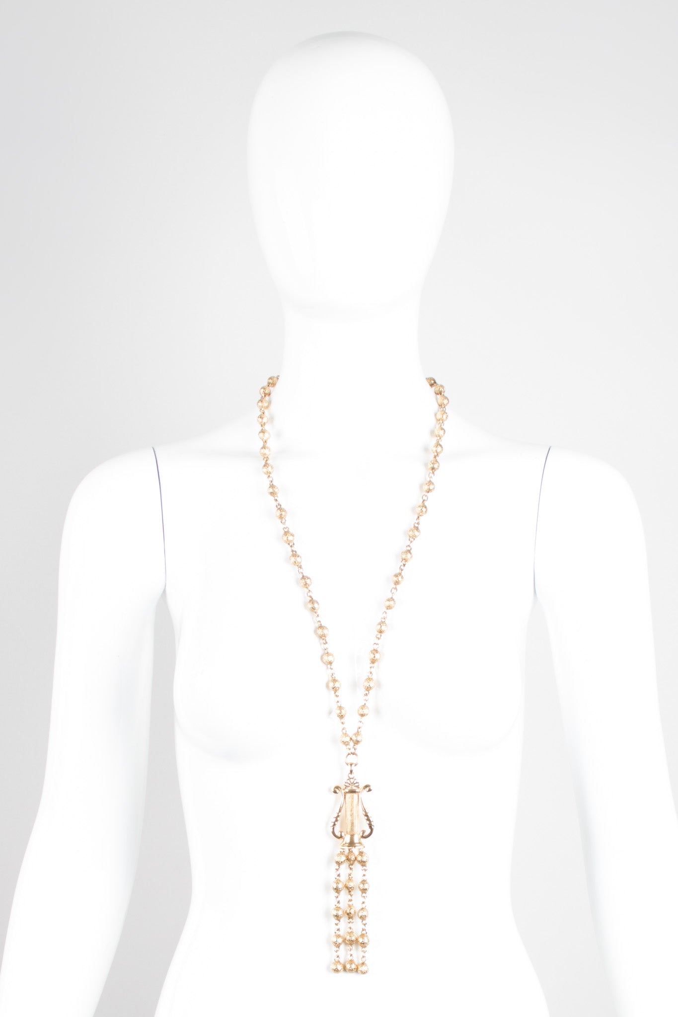 Rochas Angel Harp Rosary Y Necklace