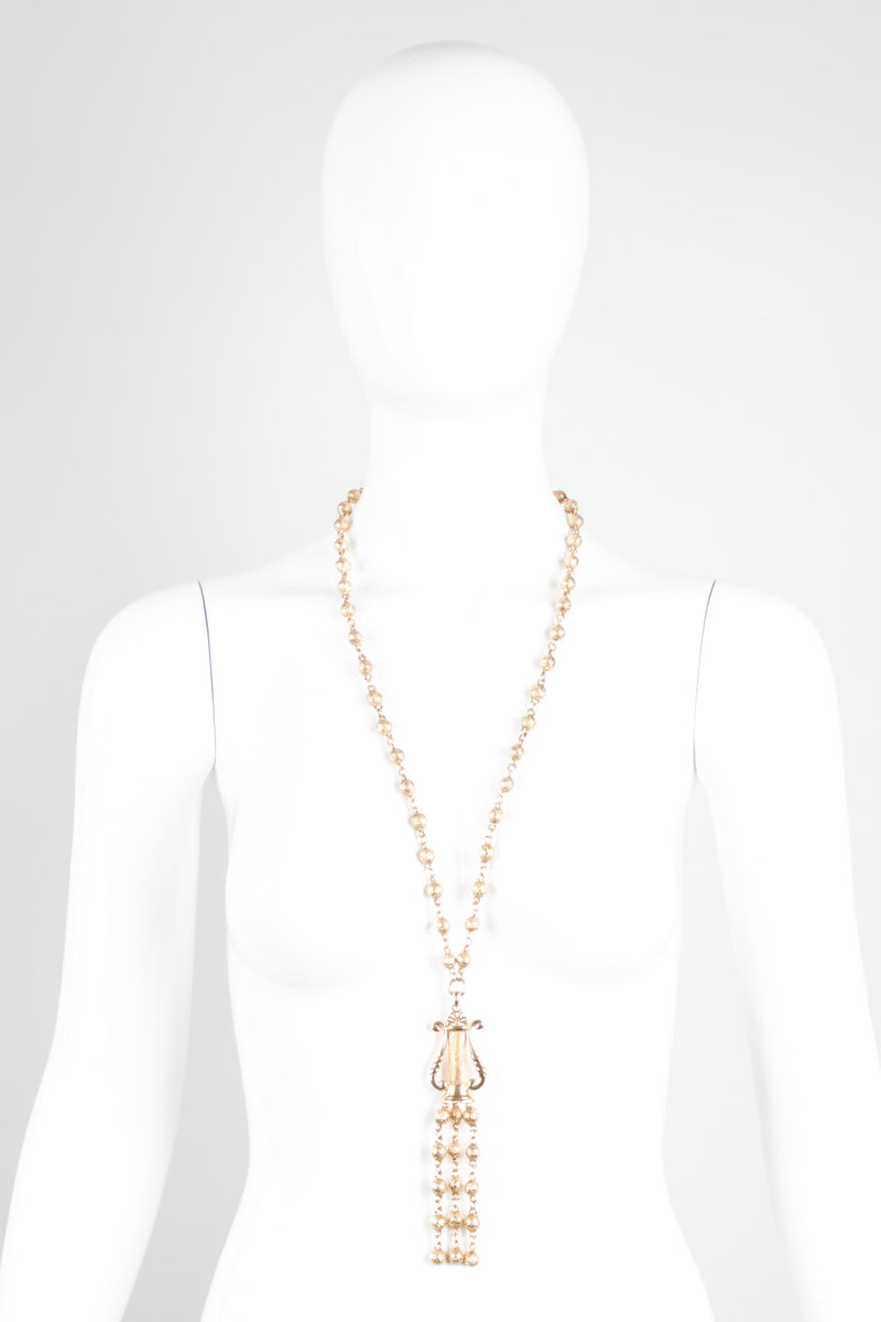 Rochas Angel Harp Rosary Y Necklace