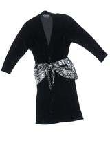 Jackie Rogers Velvet Lamé Peplum Dress