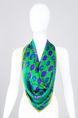 Yves Saint Laurent Diamond Harlequin Silk Scarf