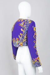 Victoria Royal Embellished Sequin Beaded Crop Matador Jacket