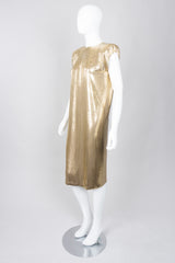 Ferrara Gold Metal Mesh Rhinestone Shift Dress