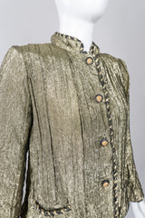 Chanel Creations Pre-Lagerfeld Vintage Metallic Lamé Quilted Jacket