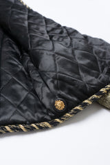 Chanel Creations Pre-Lagerfeld Vintage Metallic Lamé Quilted Jacket