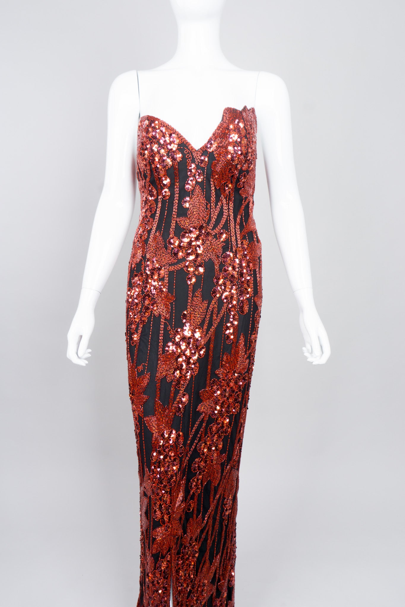 Bob Mackie Red Grapes Sequin Jessica Rabbit Gown