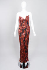 Bob Mackie Red Grapes Sequin Jessica Rabbit Gown