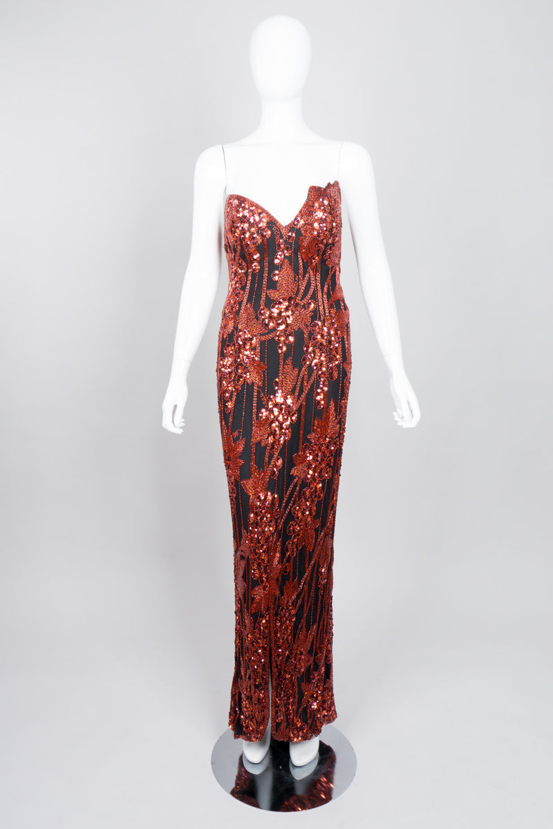 Bob Mackie Red Grapes Sequin Jessica Rabbit Gown