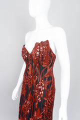 Bob Mackie Red Grapes Sequin Jessica Rabbit Gown