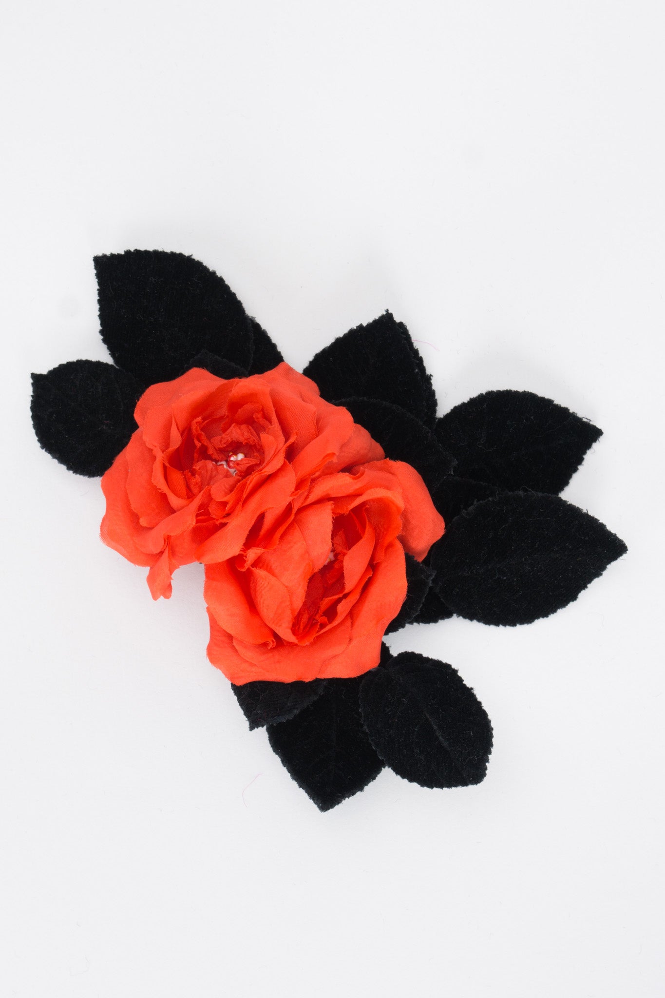 Givenchy Silk Velvet Flamenco Rose Flower Haircomb