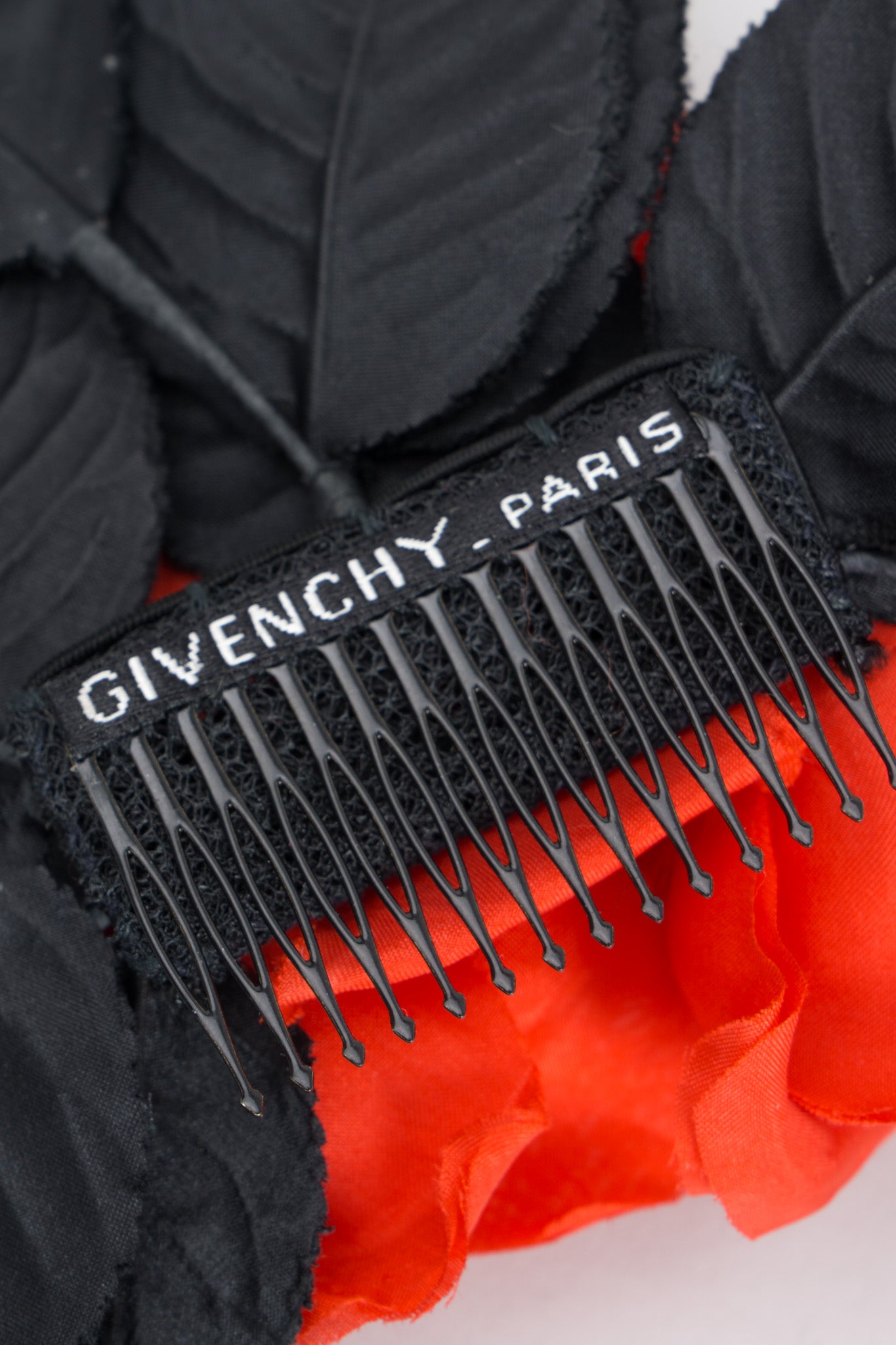 Givenchy Silk Velvet Flamenco Rose Flower Haircomb