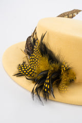 Givenchy Feather Felt Boater Hat