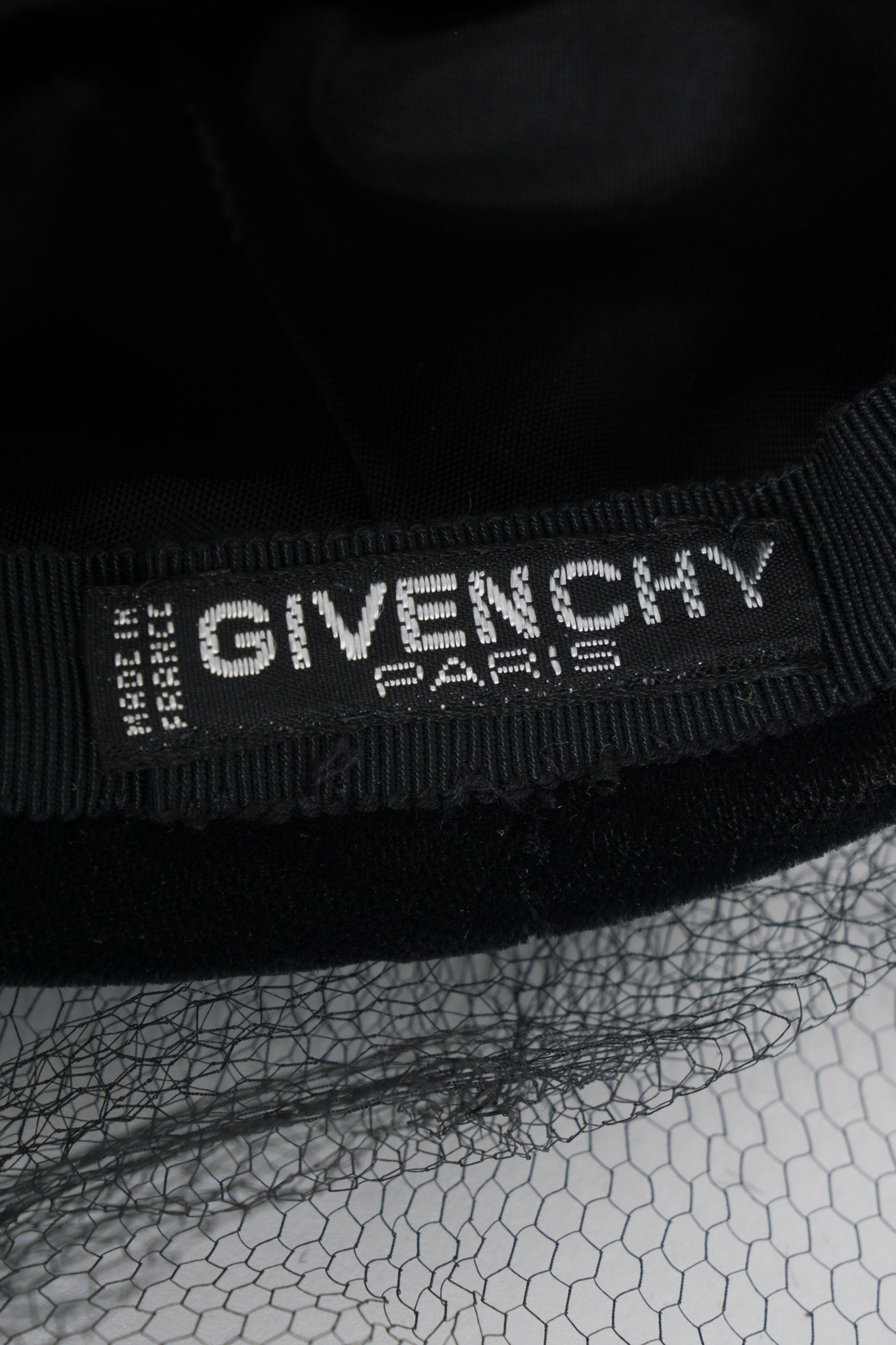 Givenchy Embellished Velvet Net Pillbox Hat