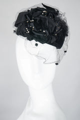 Givenchy Embellished Velvet Net Pillbox Hat