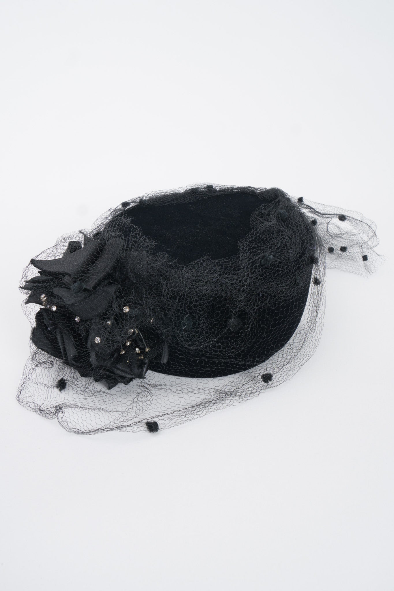 Givenchy Embellished Velvet Net Pillbox Hat