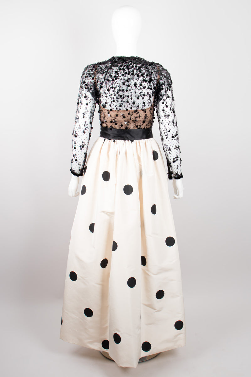 Givenchy Vintage Lace Taffeta Dot Gown