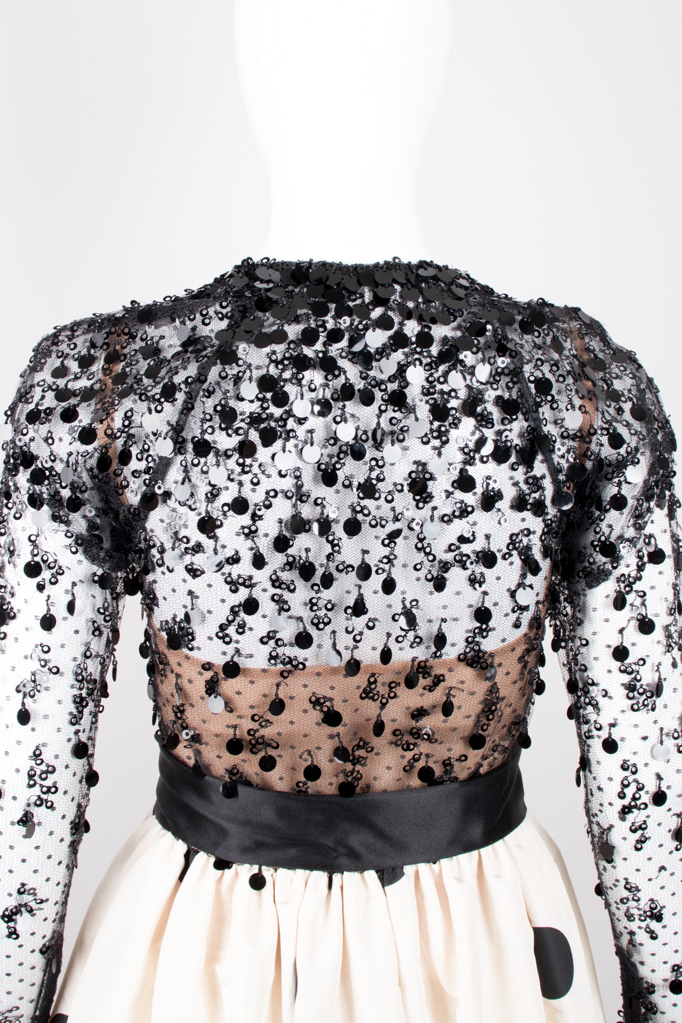 Givenchy Vintage Lace Taffeta Dot Gown